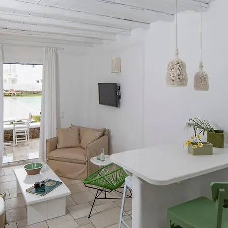 Deluxe Mykonos Outdoor Pool Del Sol Sea & Pool View Βίλα Ορνός